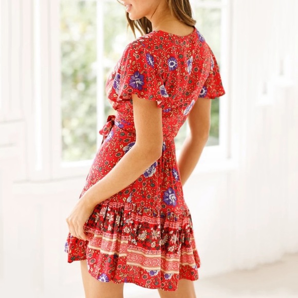 HOST Pick 👁❤️ Bohemian wrap front dress v neck - Picture 6 of 8